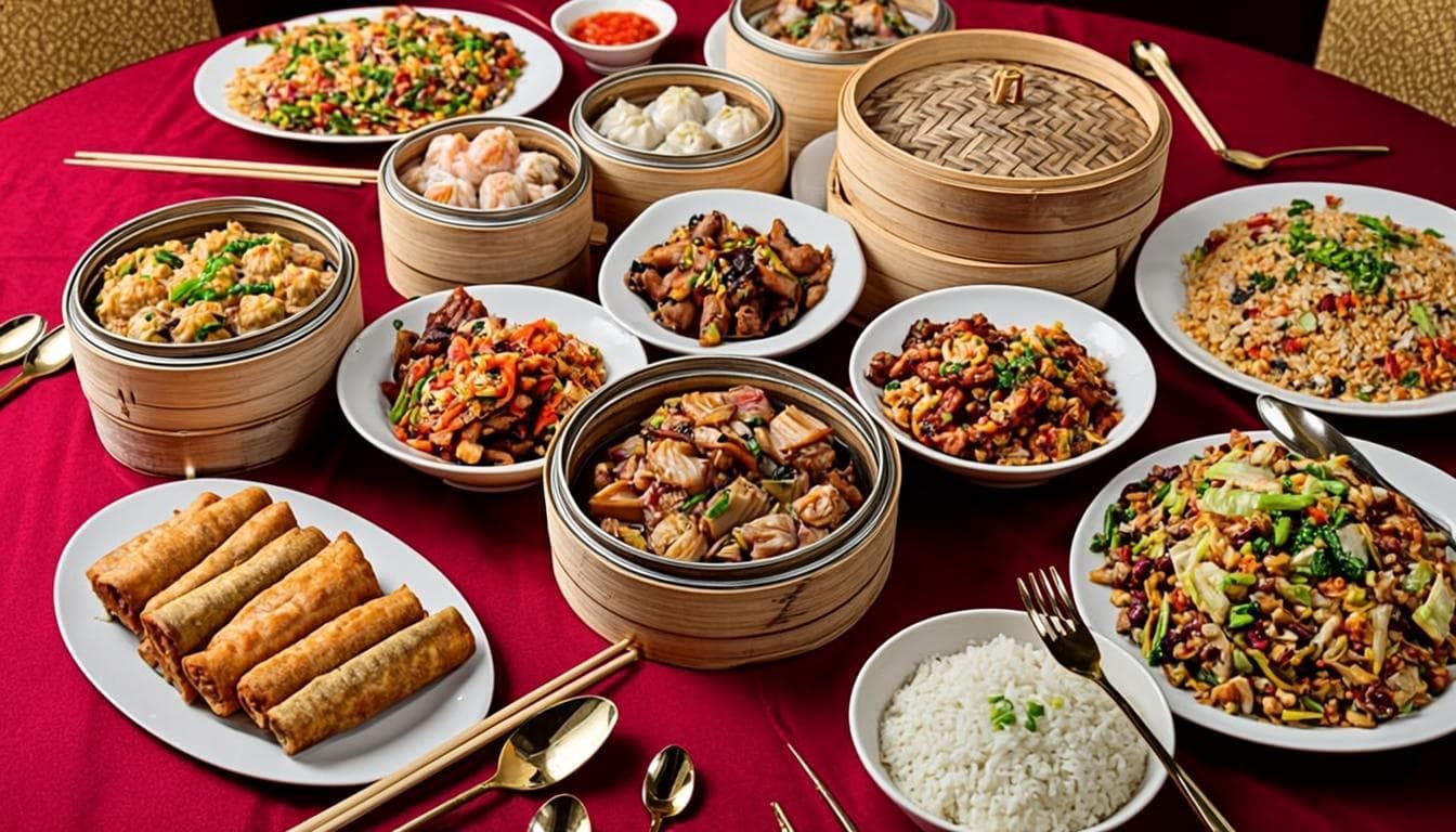 Chinese Food Spread